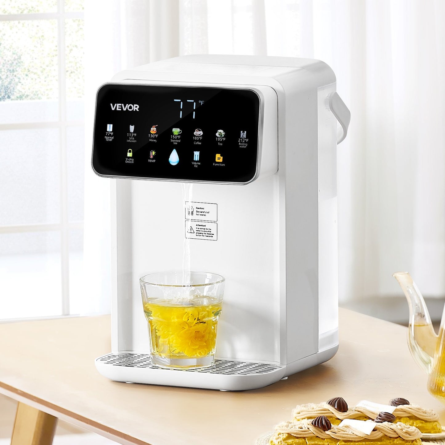 Countertop Hot Water Dispenser with 7 Temperatures & 118oz Tank - White