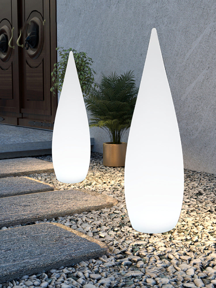 Outdoor Waterproof Solar Floor Lamp with Drip Water Drop Design - Garden & Pathway Lighting