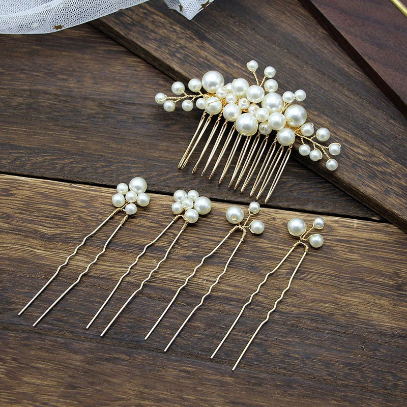 Pearl Hair Clip Set - Elegant Cheongsam Hair Accessories for Women