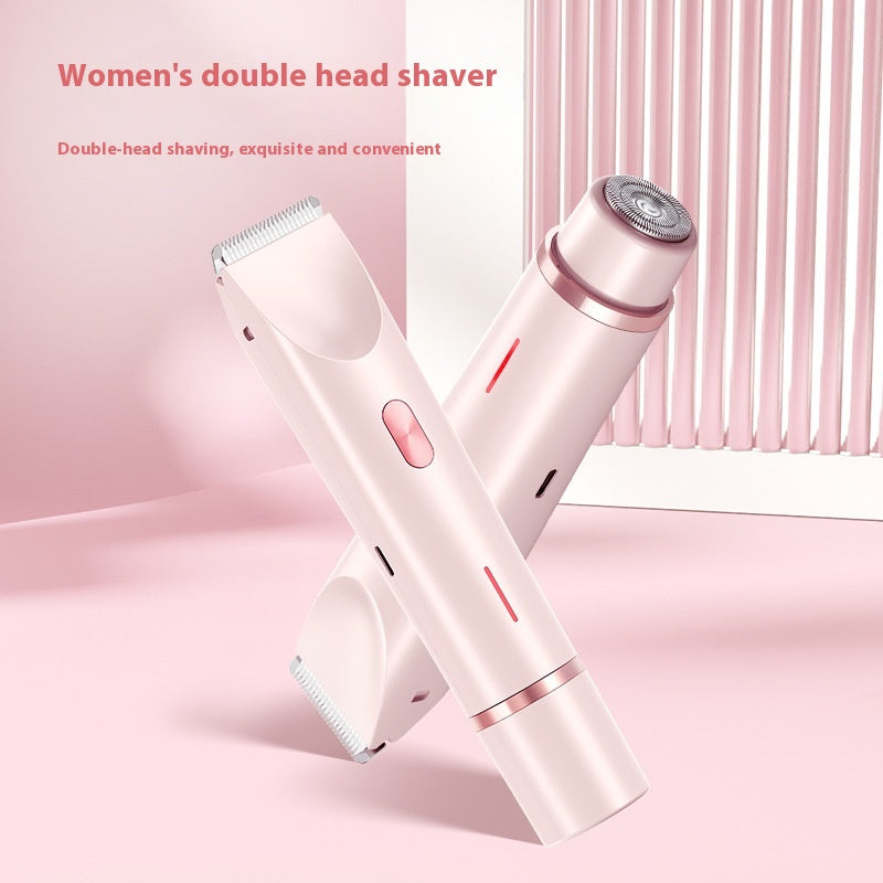 2 In 1 Hair Remover Women's Double Head Shaver Private Pubic Trimmer