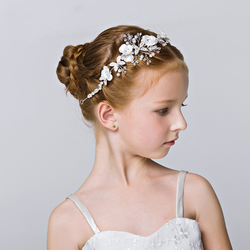Children's Hair Band White Rhinestone