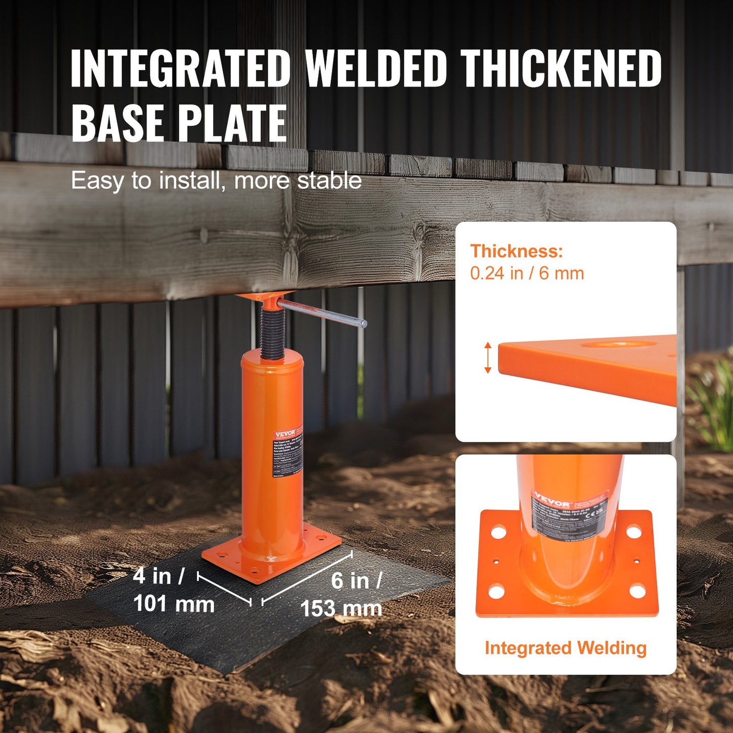 Adjustable Floor Jack Post for House Leveling - Heavy Duty 12-16 ft