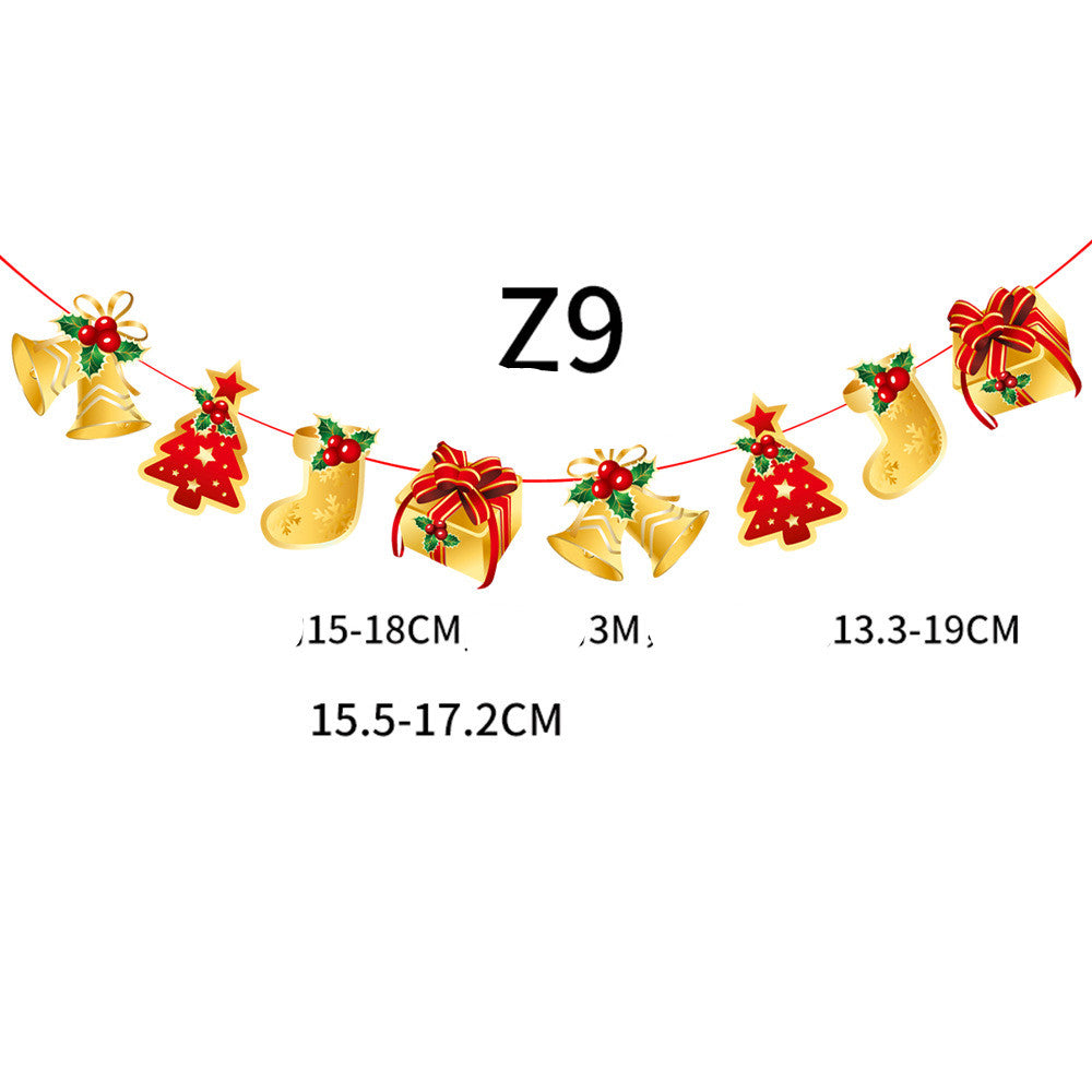 Christmas Scene Paper Flags - Holiday Decorations for Home & Garden