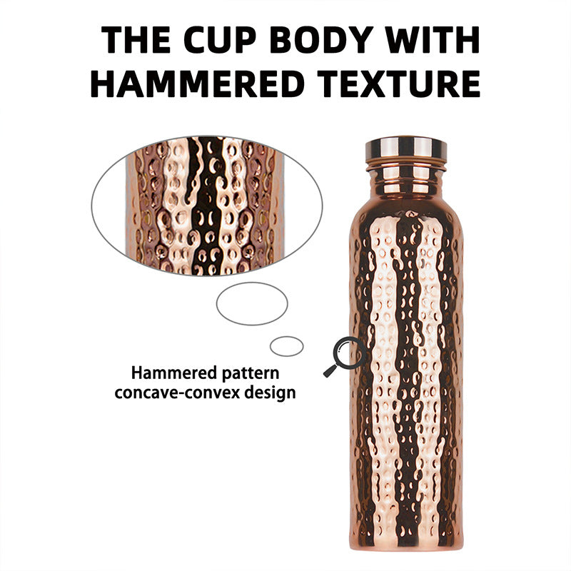 Stainless Steel Water Cup for Car Outdoor Use 800ml - Copper & Gold Plated Options