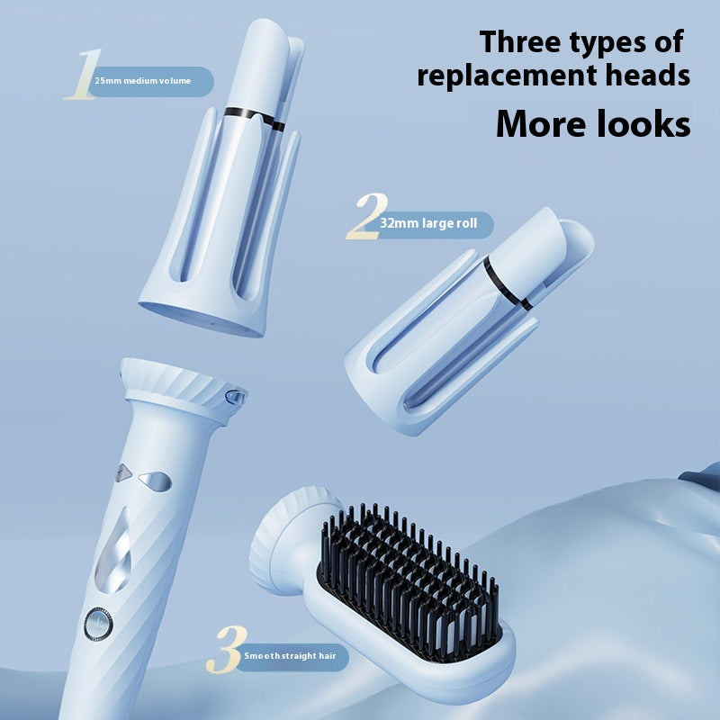 3-in-1 Automatic Hair Curler and Straightener - Wireless, Color Options