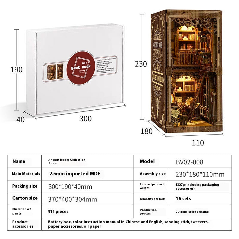 Wooden Book Stand Creative Home Decor - Multi-Color Variants