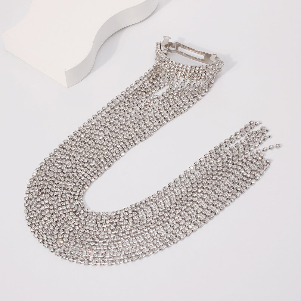 Geometric Claw Chain Hairpin - White K