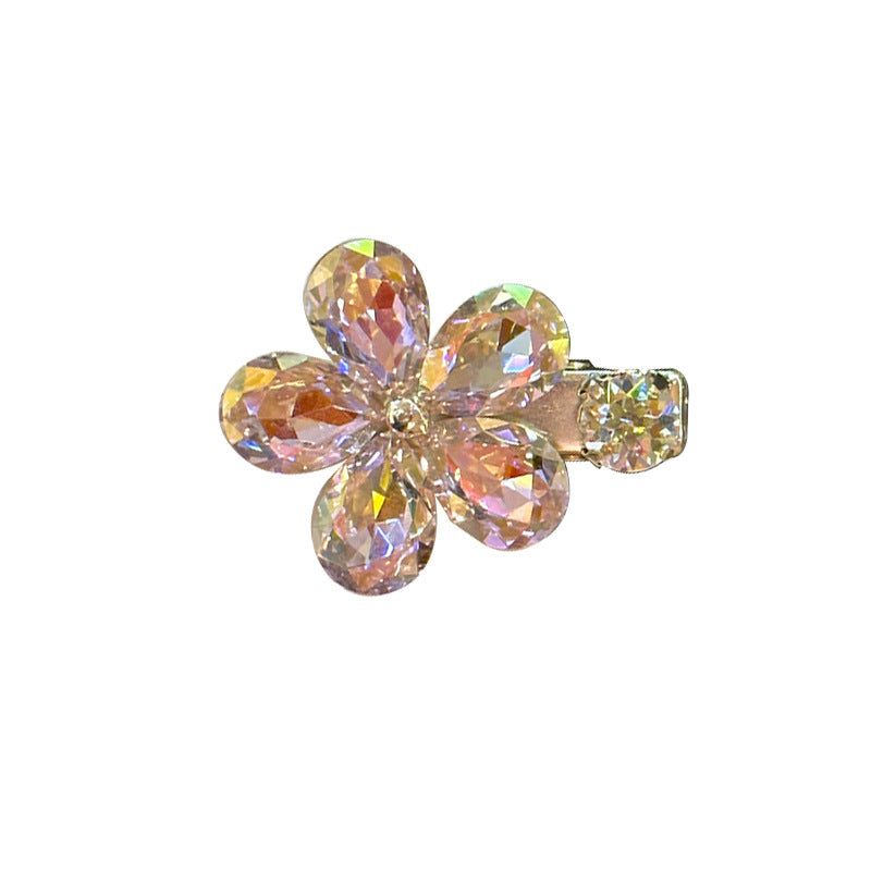 Elegant Crystal Flower Hair Clips - Side Barrettes for Women