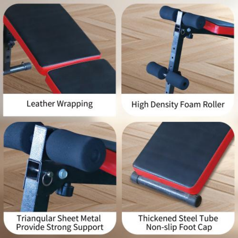 Adjustable Utility Bench for Home Gym - Foldable Sit-up Fitness
