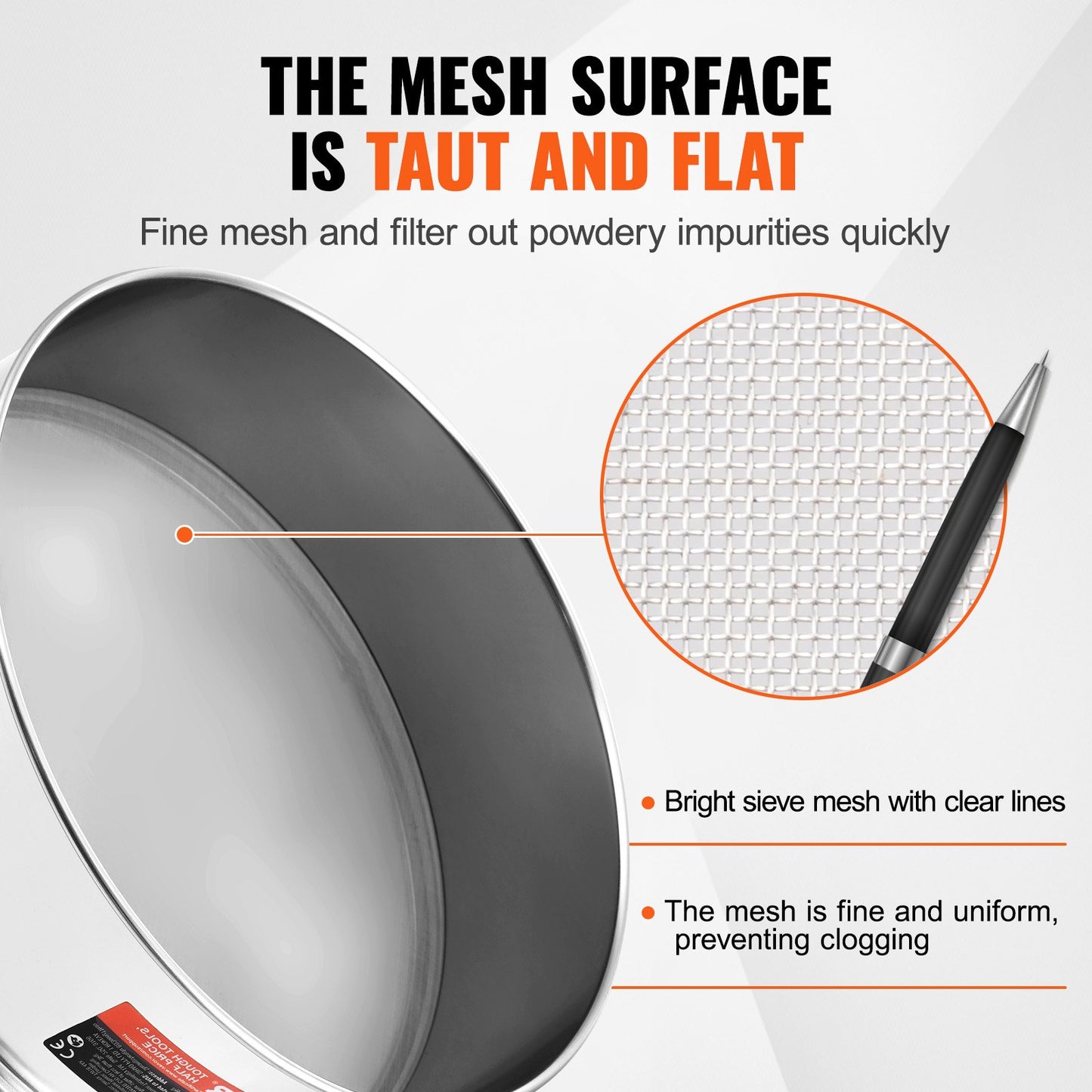 Stainless Steel Flour Sieve with Fine Mesh for Baking - Durable & Easy to Use