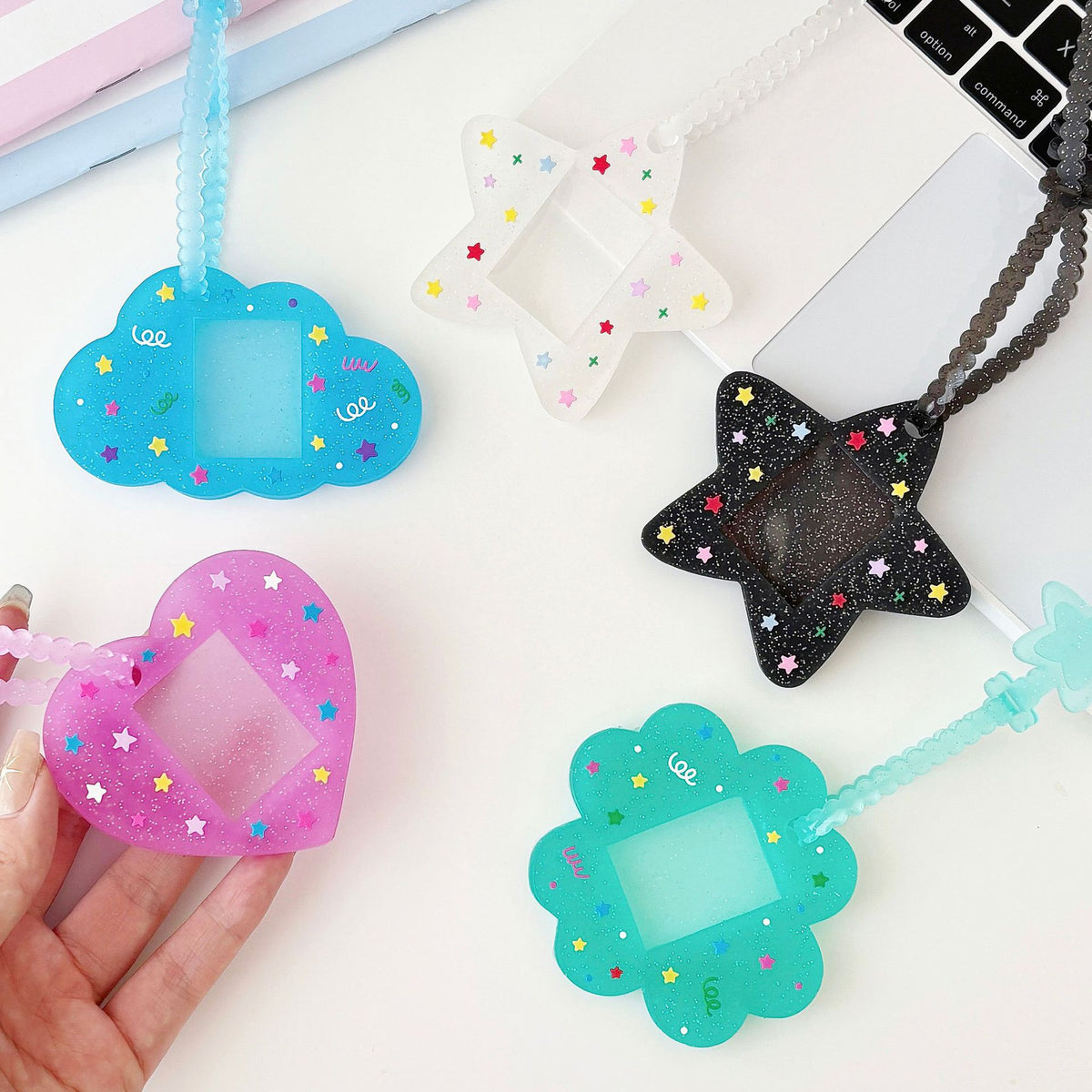 Mini Card Holder with Rope - Silicone ID Badge Holder for Home & Party