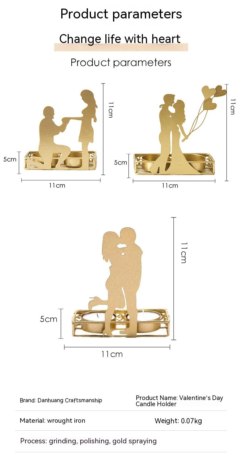 Romantic Candlestick for Wedding Home Decor & Party Props