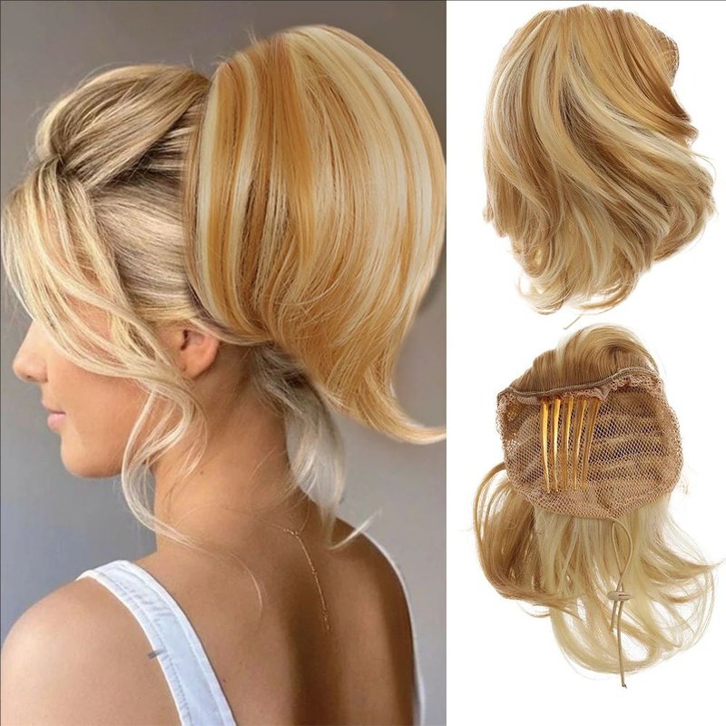 Hair Style Ponytail Wig with Drawstring Inset – Synthetic, Heat-Resistant
