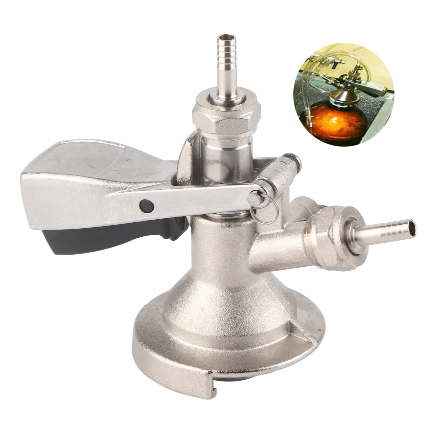 A Type Keg Coupler Stainless Steel Beer Dispenser Connector