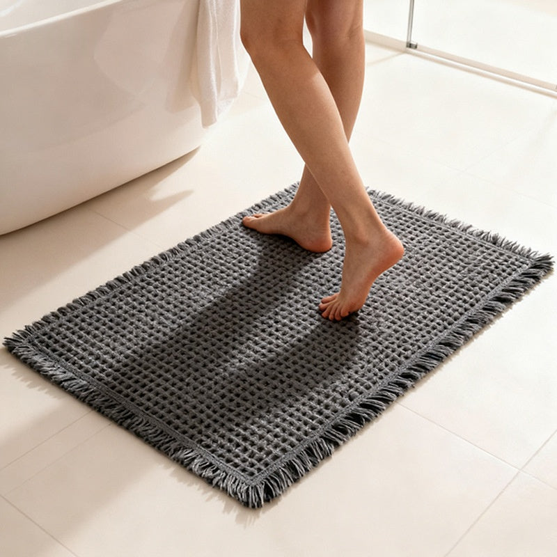 Non-slip Waffle-Textured Doormat - Quick-Drying Home Floor Mat