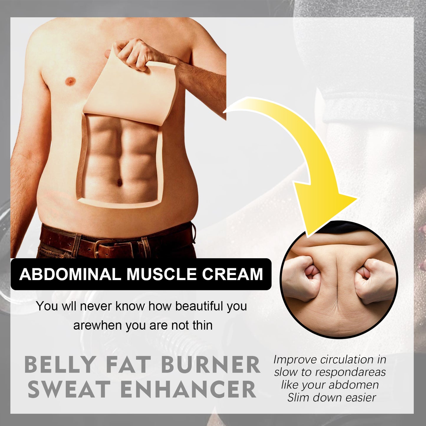 Abdominal Toning Cream - Muscle Firming & Sculpting Massage Cream