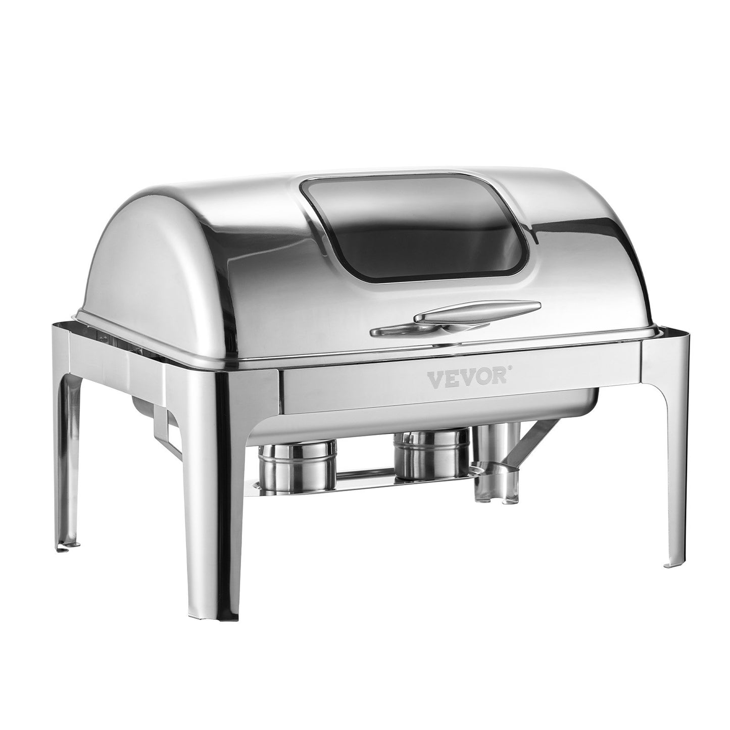 Stainless Steel Chafing Dish Set - 4Qt Rectangle with 2 Half Size Pans