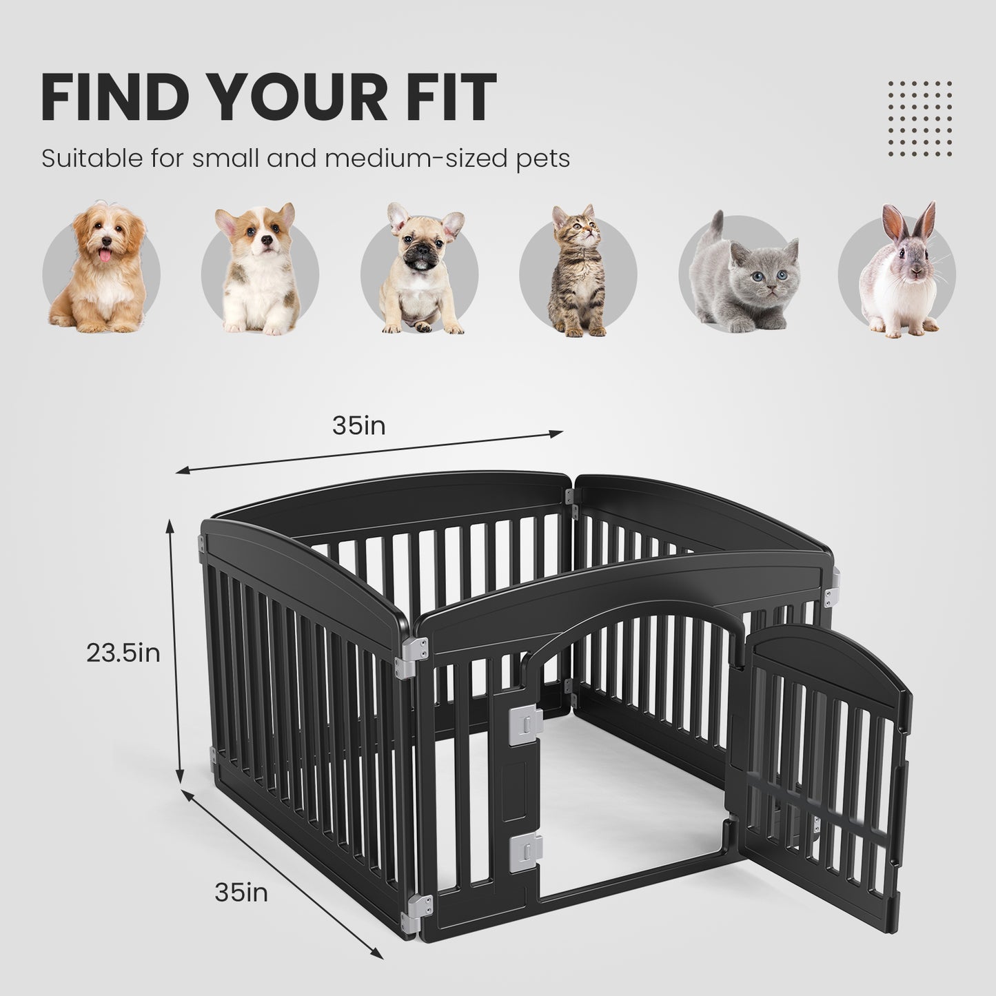 Pet Dog Fence Gate for Indoor & Outdoor Use - Safe & Reliable Barrier