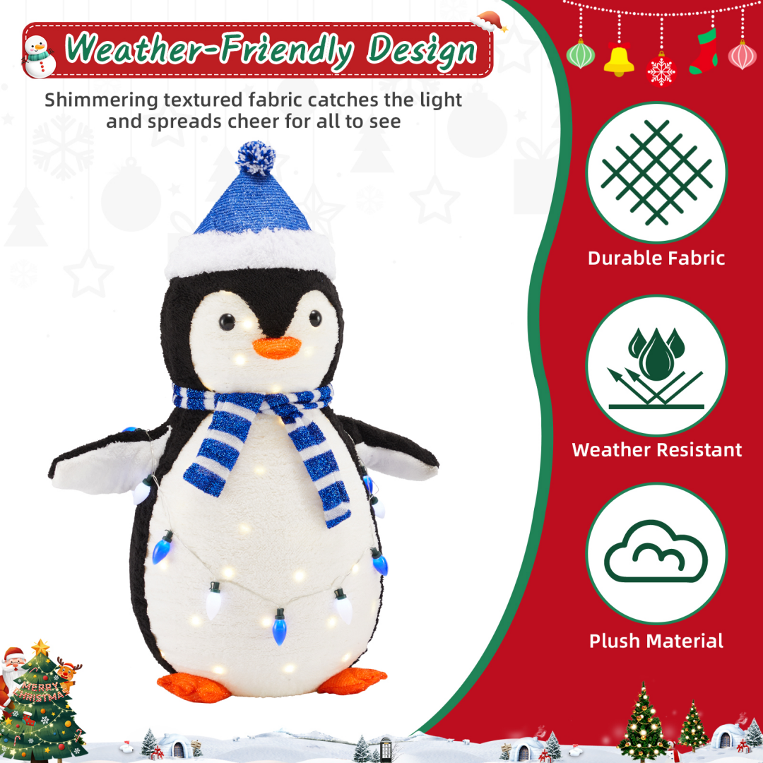 Illuminated Penguin Outdoor Decoration with LED Lights