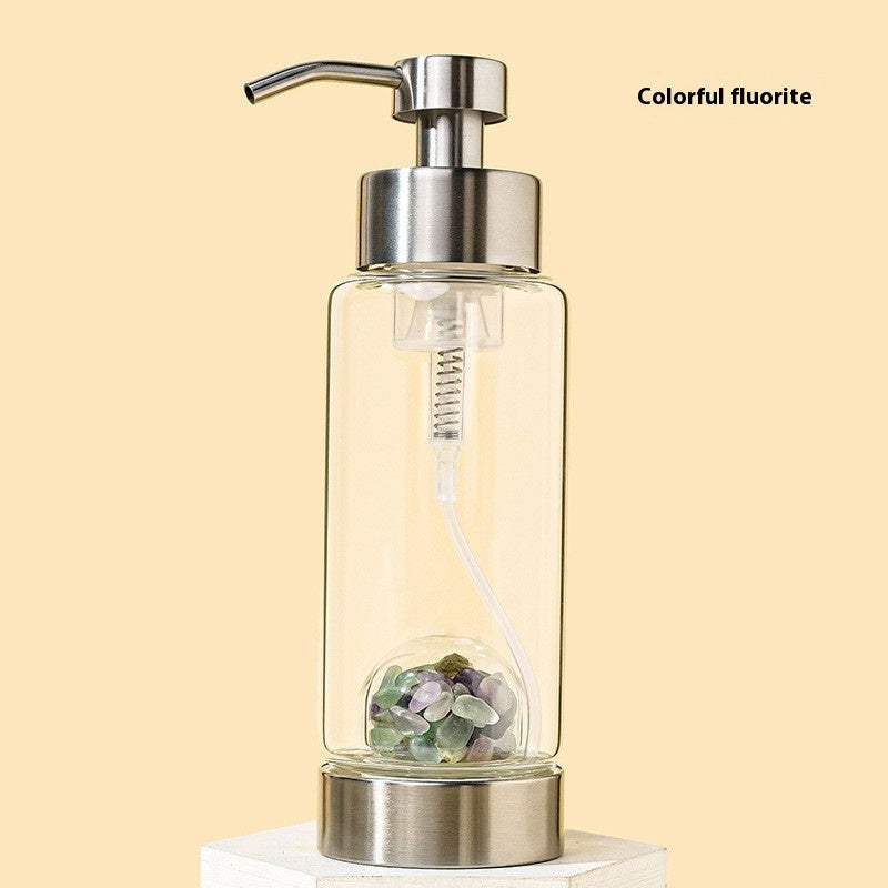 Natural Crystal Gravel Glass Bottle for Home & Garden Storage