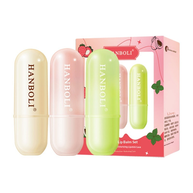 Hydrating Lip Balm Set - Moisturizes and Prevents Cracking, 3 Flavors