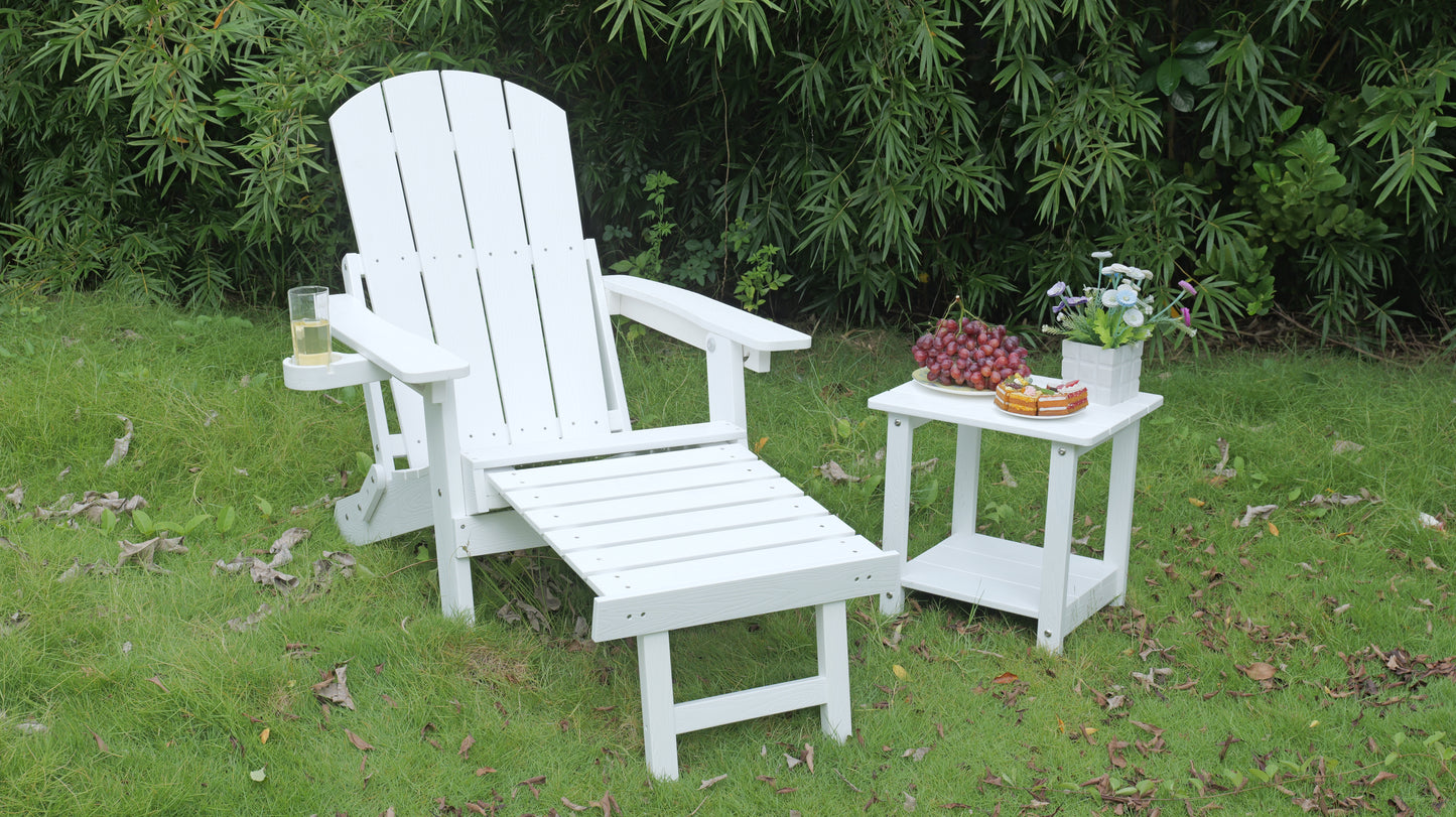 Outdoor Adjustable Lounge Chair With Cup HolderFor Patio Relaxation &
