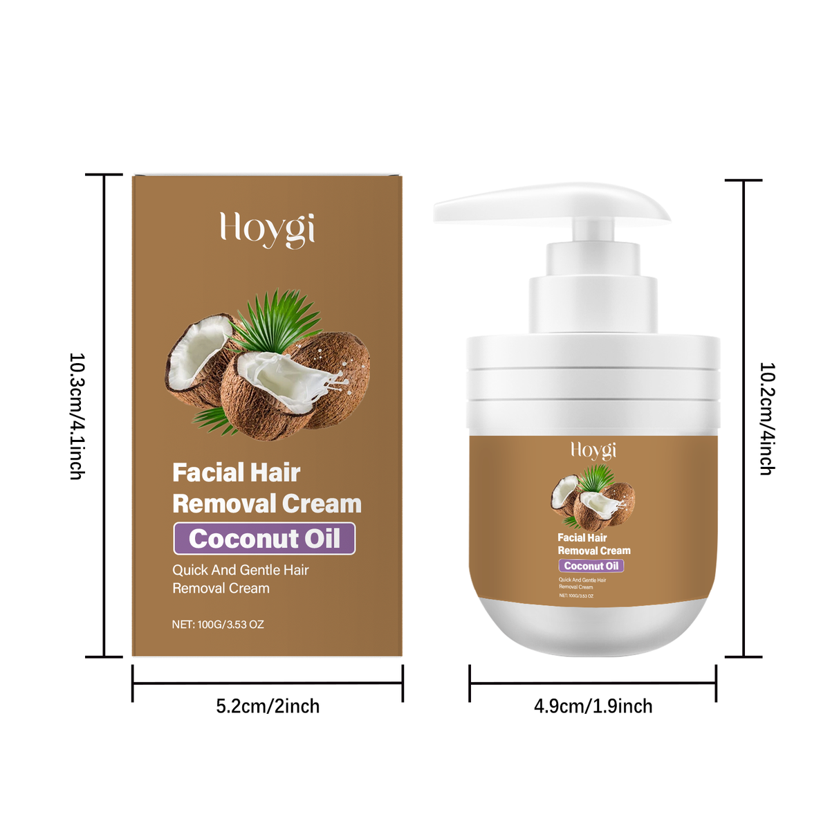 Coconut Facial Hair Removal Cream 100g
