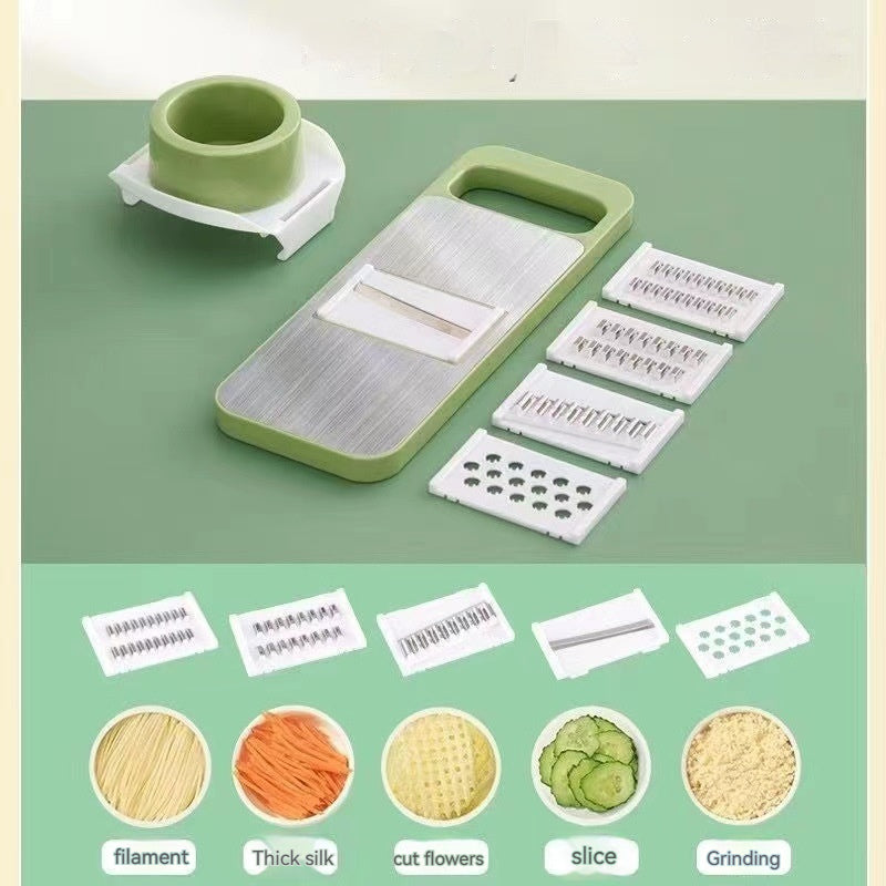 Multi-Function Vegetable Chopper with Stainless Steel Cutter and Storage