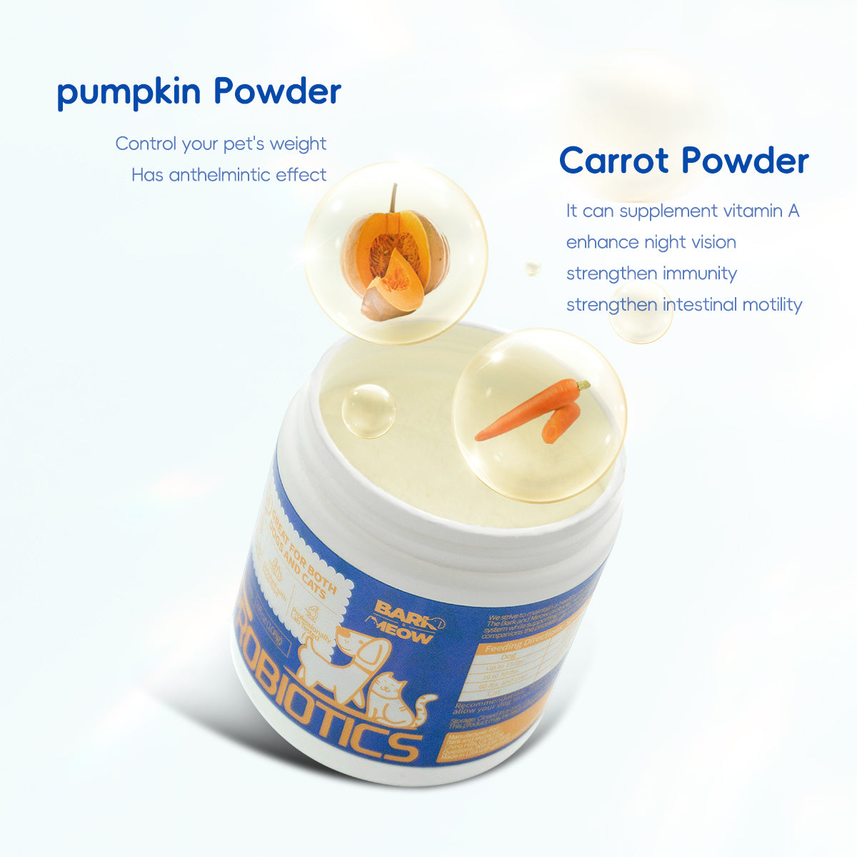 Pet Probiotics for Dogs & Cats - Gut & Immune Support, 7 Strains, 5 Billion CFU