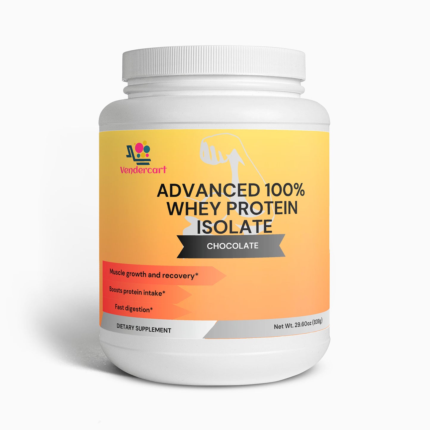 Whey Protein Isolate Powder Supplement - 29.6 oz