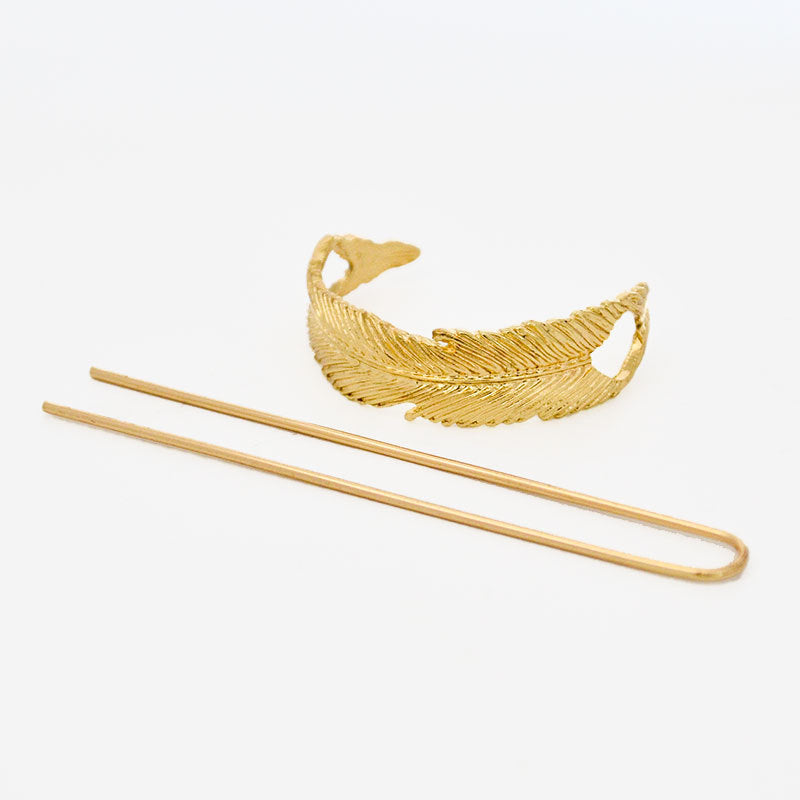 European and American Retro Alloy Leaf Hairpin Hair Accessory - Multiple Colors