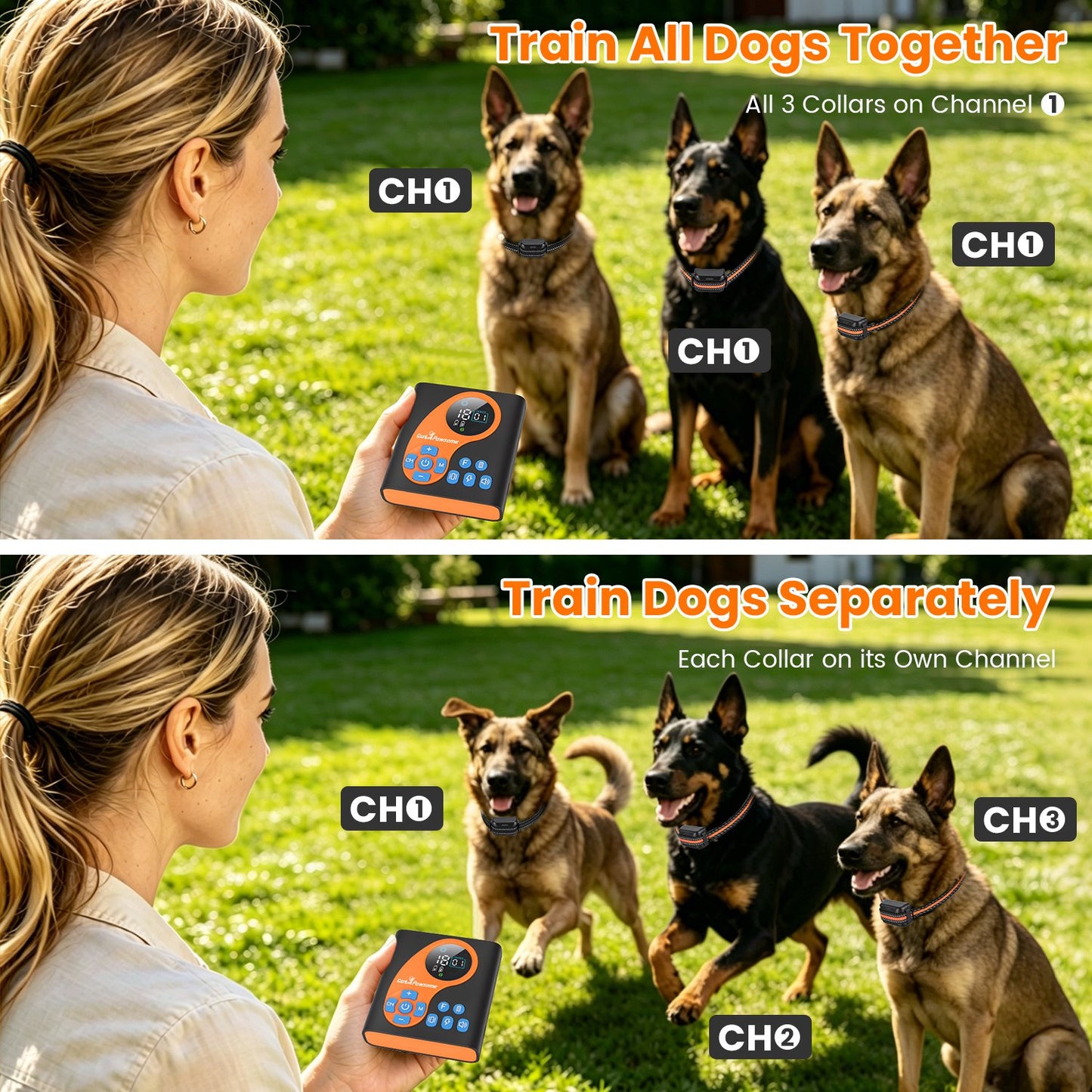 Wireless Dog Fence System with Training Collar, Waterproof, Adjustable Range 722FT