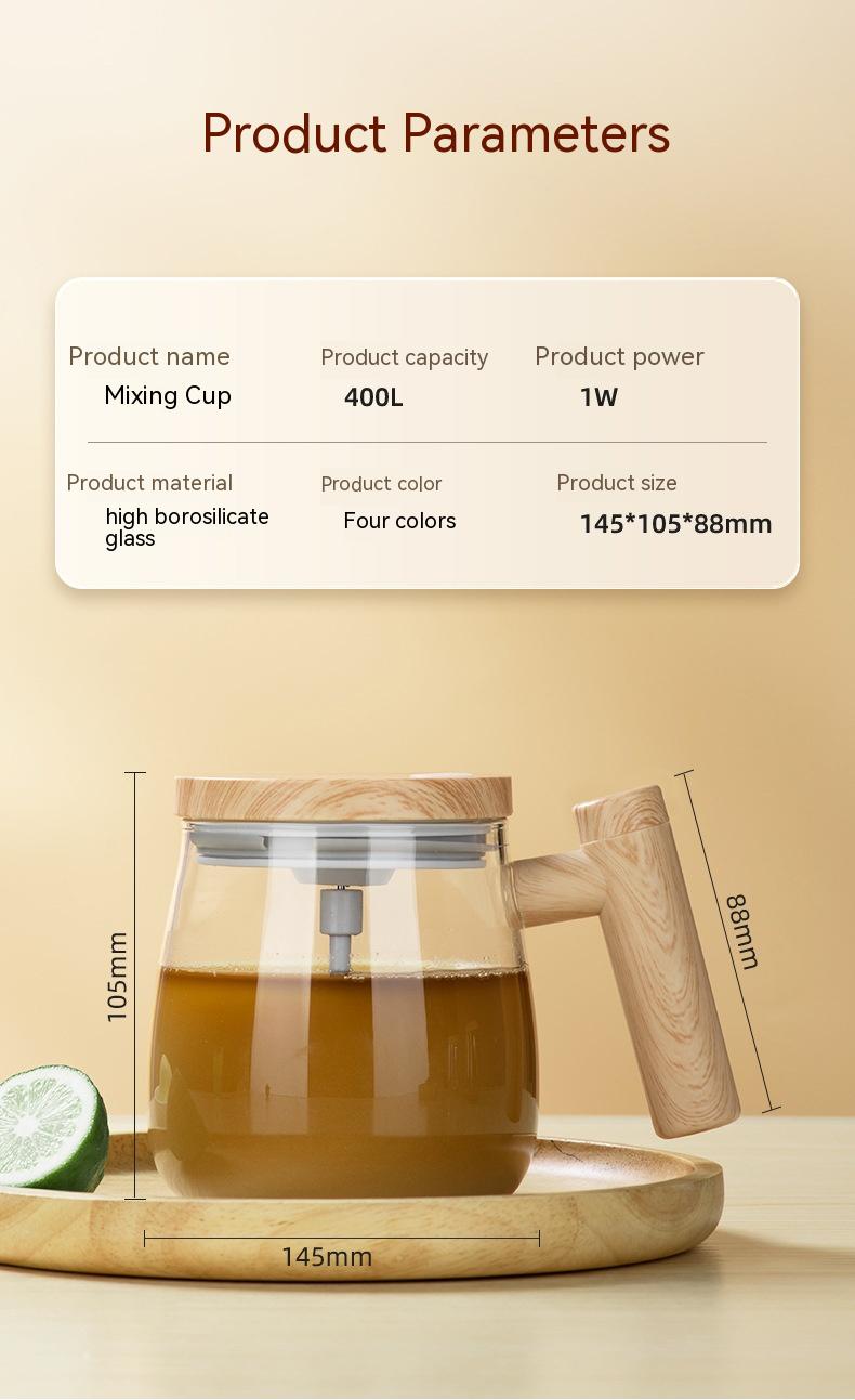 Self-Stirring Coffee Mug 400ML Electric Mixing Cup for Hot & Cold Drinks