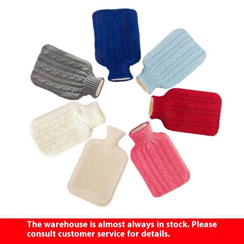 Water Bag Hand Warmer Rubber Hot Water Bottle 2L Multi-Color