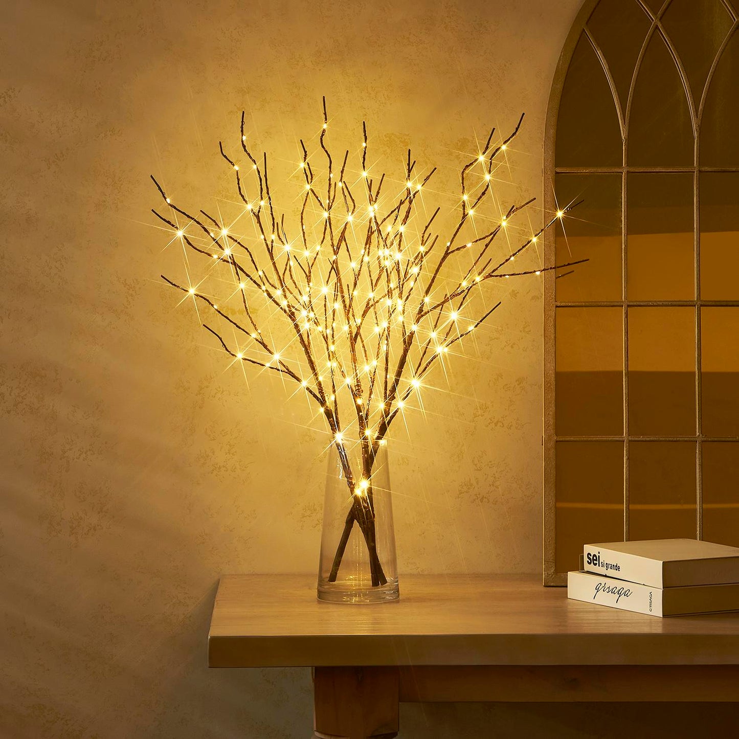 Willow Branch Lights with 100 LED Beads - Decorative Ambient Lighting