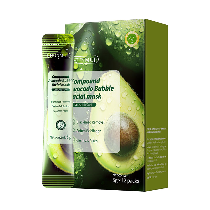 Compound Acid Avocado Bubble Mask 4g x 12 - Facial Care
