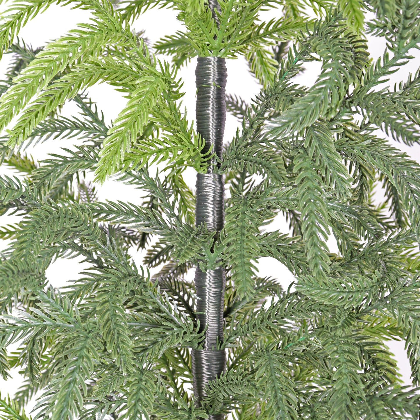 4' Artificial Pine Tree - Real Touch in Black Plastic Pot, 2pc Set