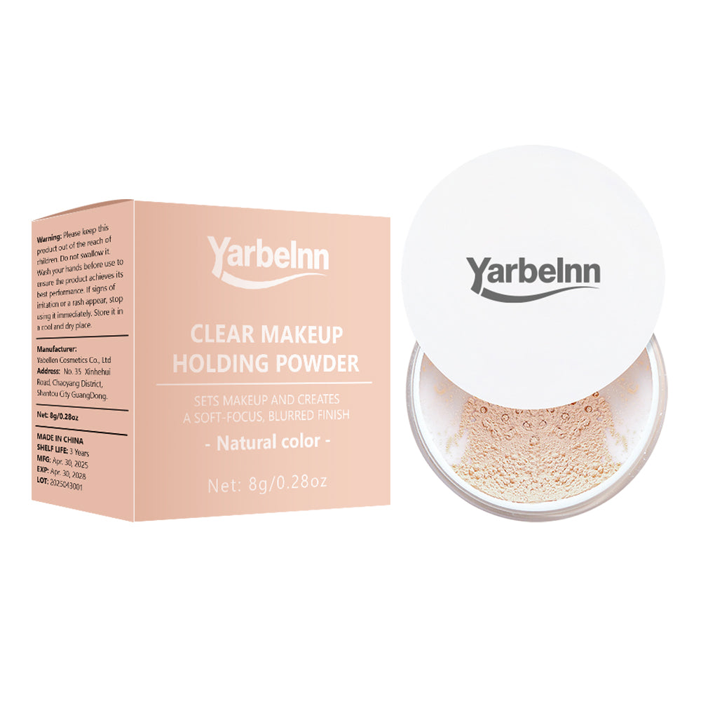 Long-Lasting Matte Concealer Setting Powder with Highlighter - Waterproof Oil Control Face Powder, 8g