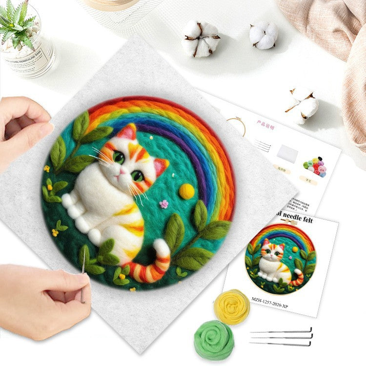 Embroidery Needle Felt Blanket Painting Kit - House Decor & Crafts