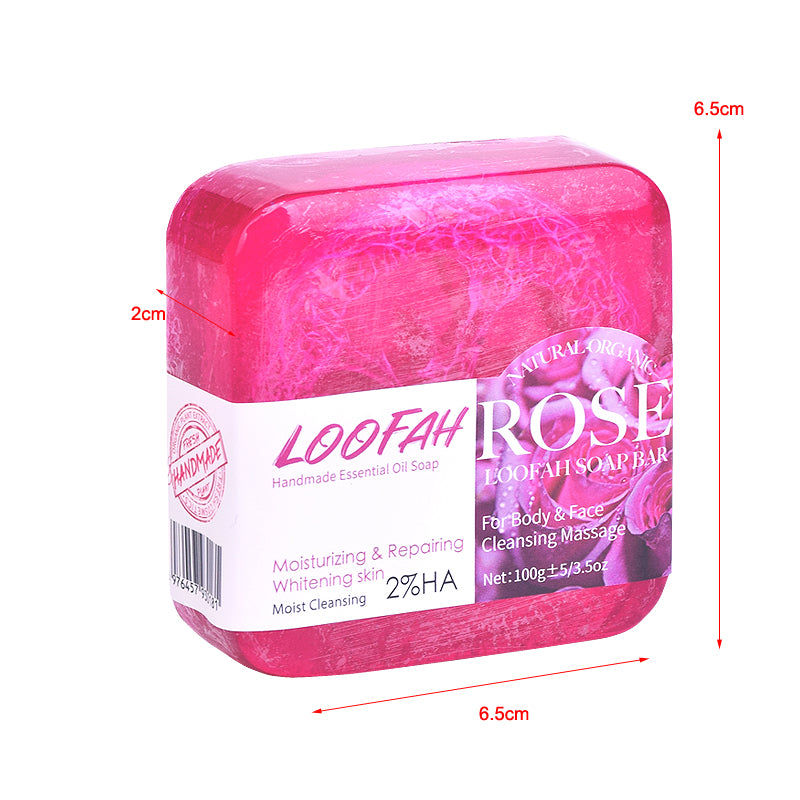 Rose Loofah Soap 100g