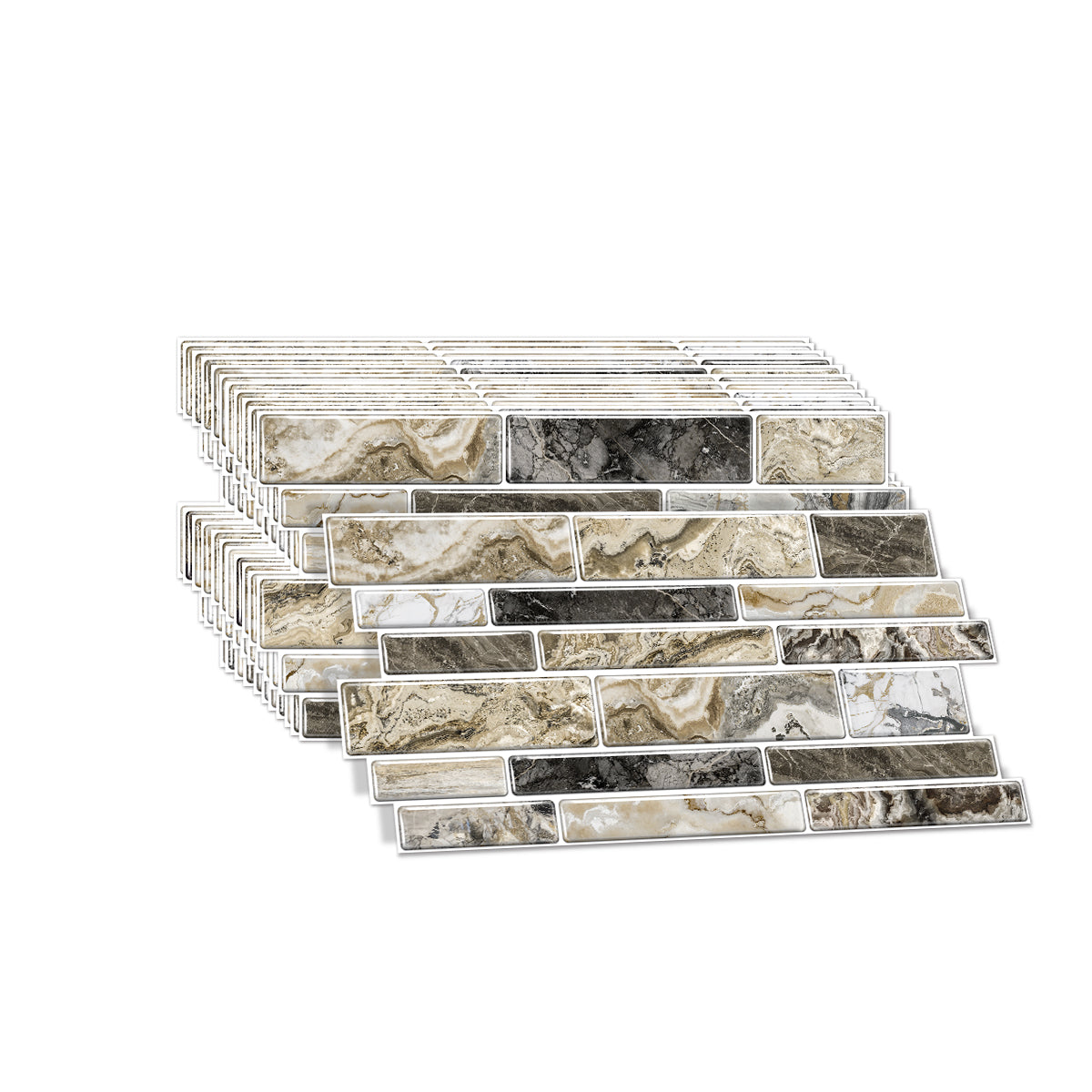 Peel and Stick Imitation Marble Pattern Wallpaper - Taupe