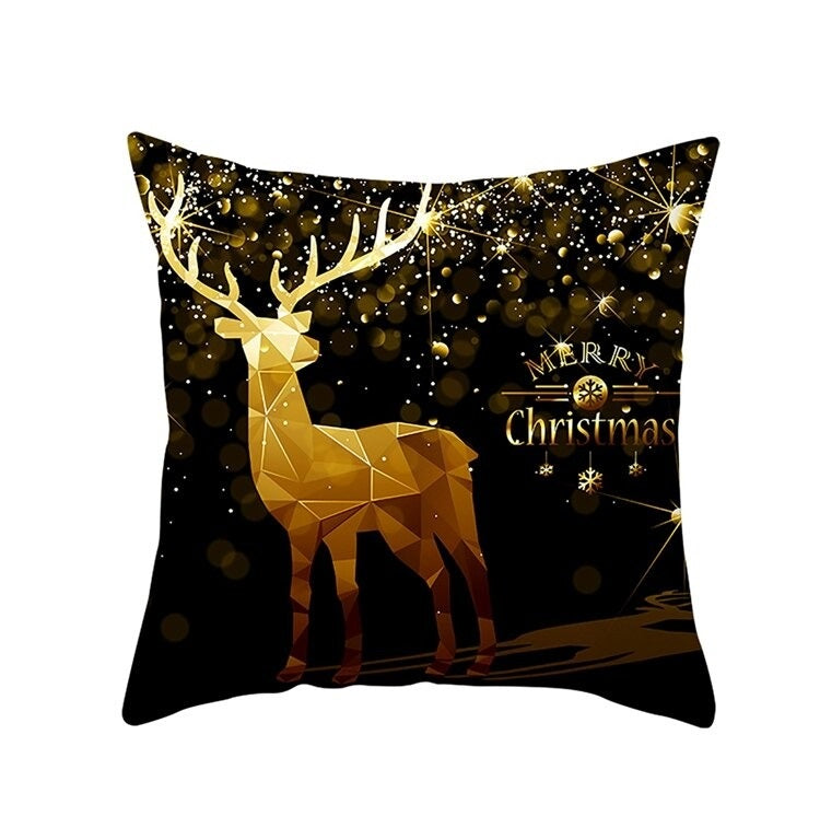 Printed Peach Skin Pillowcase Sofa Cushion Cover Home Decor