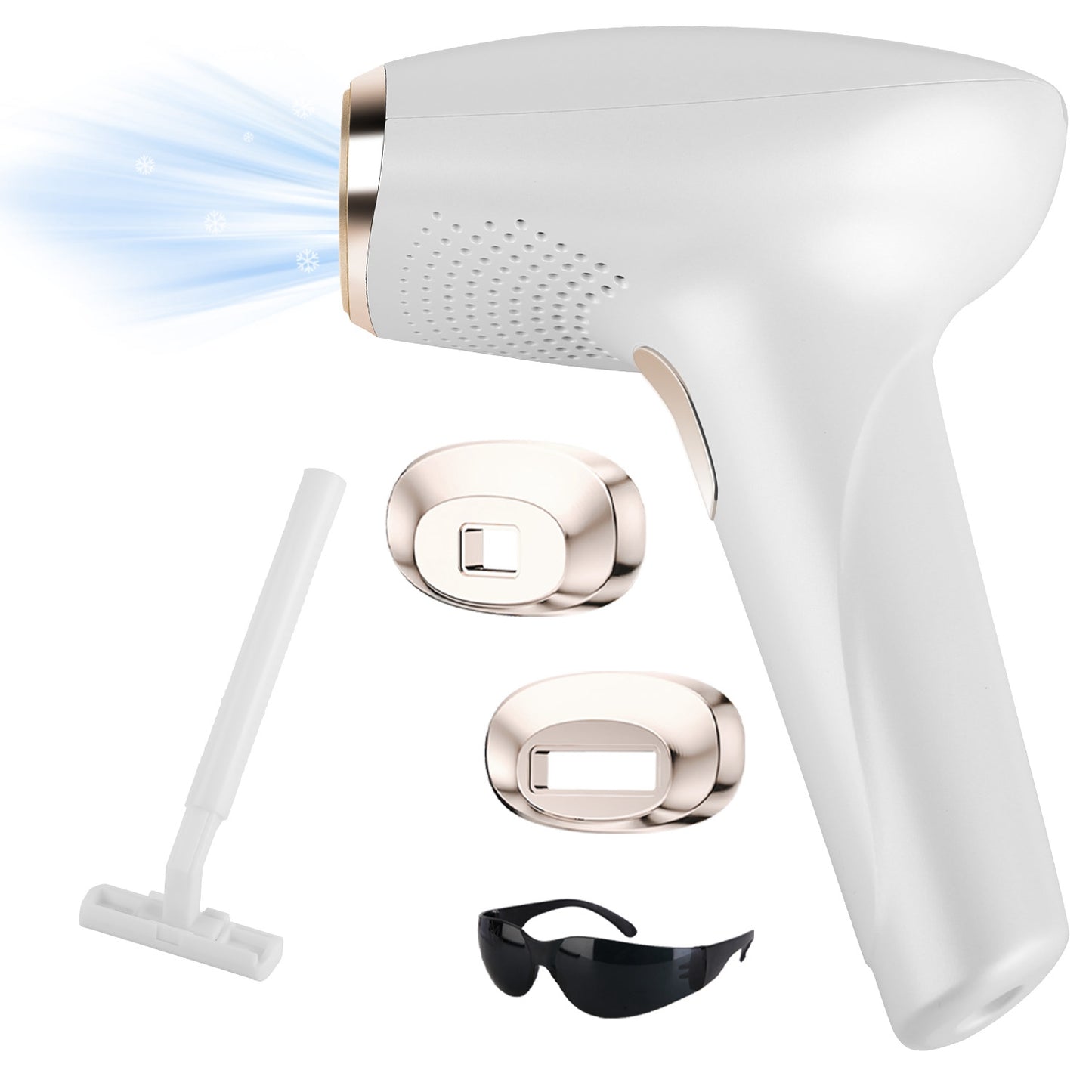 3-in-1 IPL Hair Removal Device with Ice Cooling, 9 Energy Levels & 999k Flashes