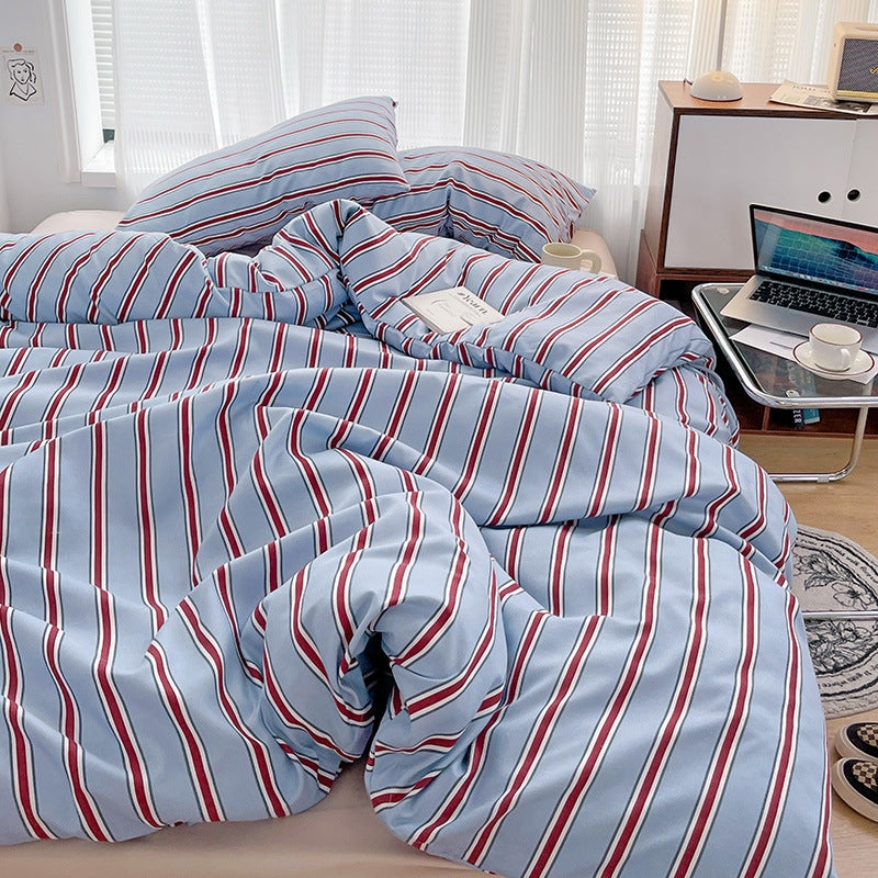 Minimalist Korean Duvet Cover Set - 3 or 4 Piece Modern Bedding