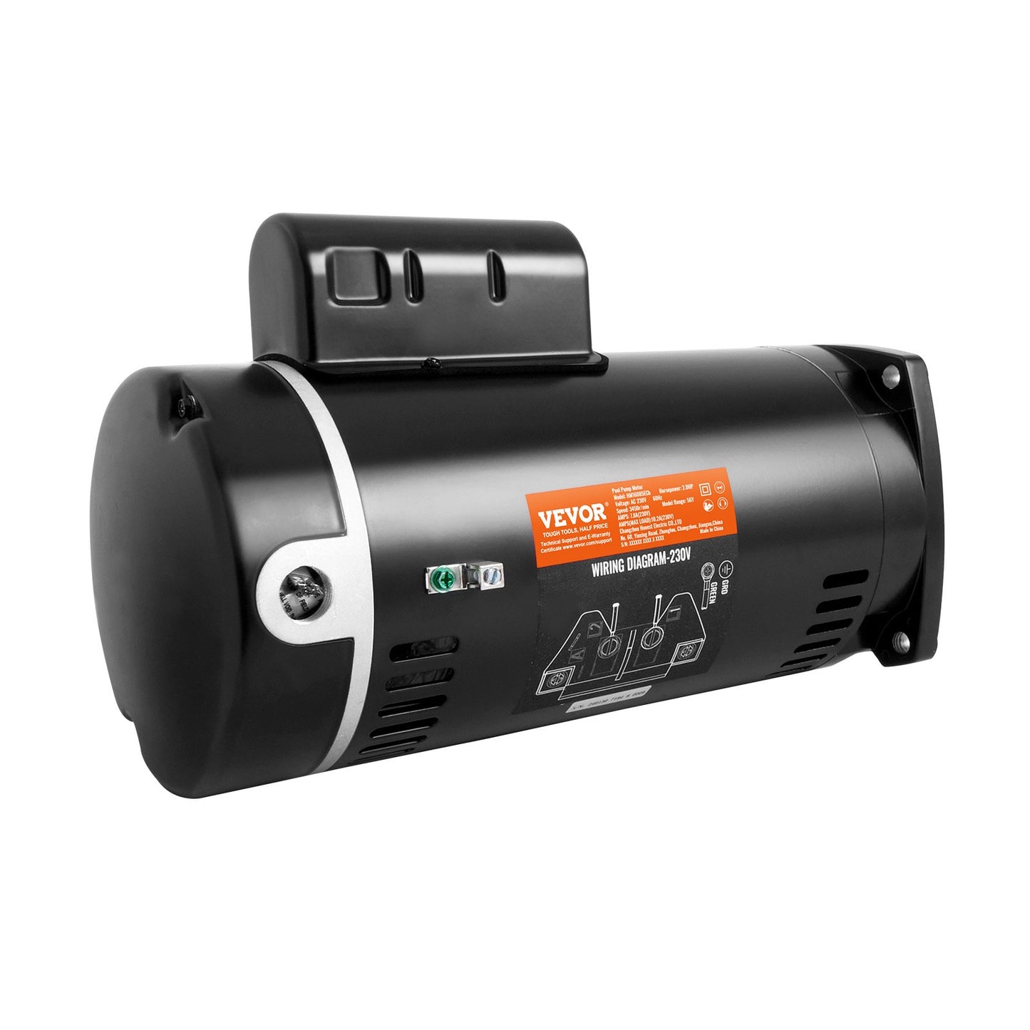 2 HP Pool Pump Motor 56Y Frame 230V Replacement for Swimming Pools