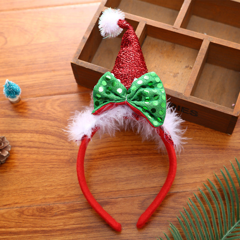 Christmas Hat Headband - Festive Holiday Party Accessory, Multiple Styles