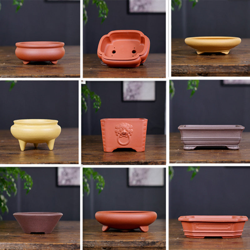 Breathable Ceramic Flower Pot for Home Garden Office Balcony - Multiple Colors