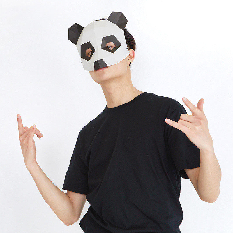 Half Face Masks for Party, Halloween & Cosplay - Fox, Panda, Elk, Elephant Styles