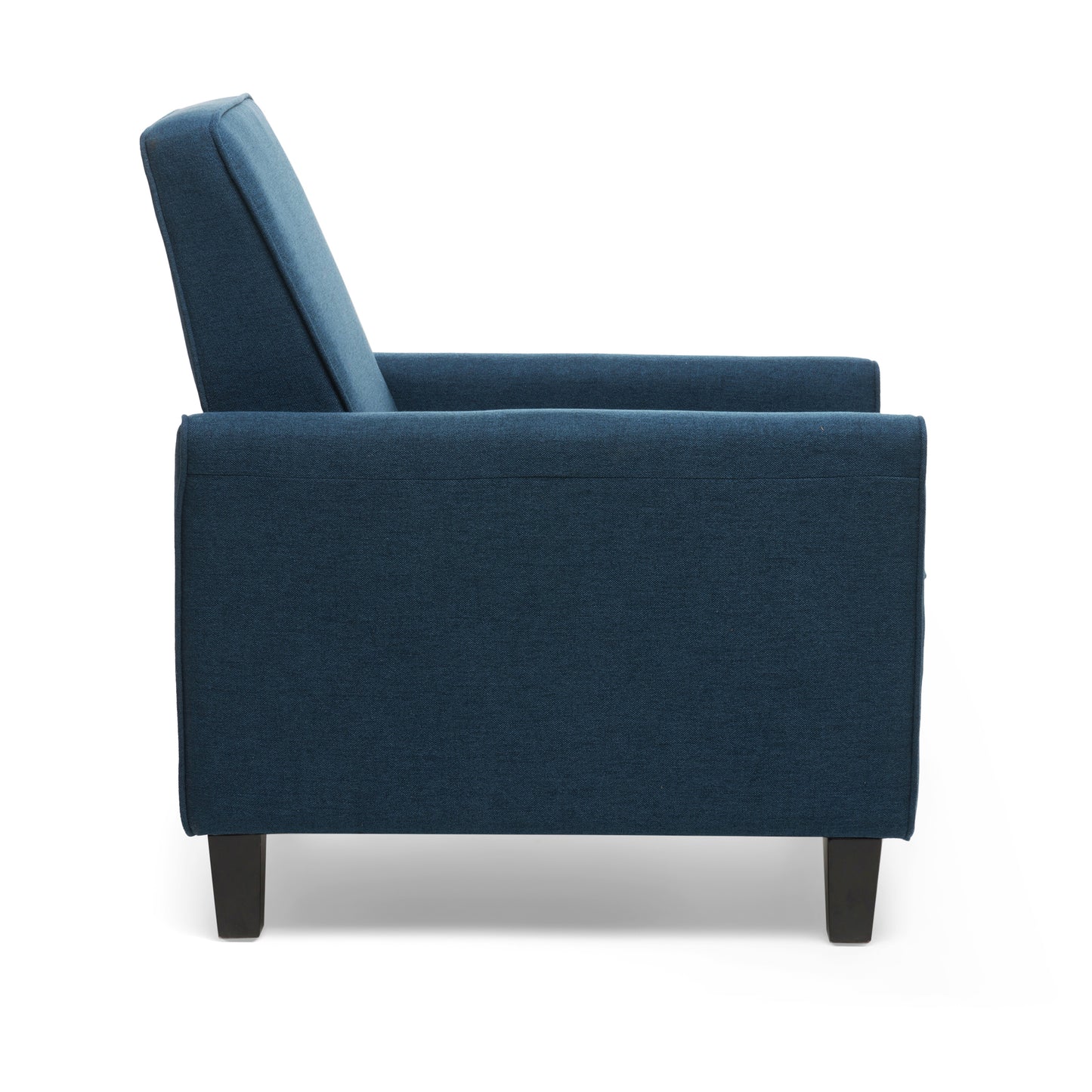 Navy Blue Fabric Push Back Recliner Chair for Small Spaces