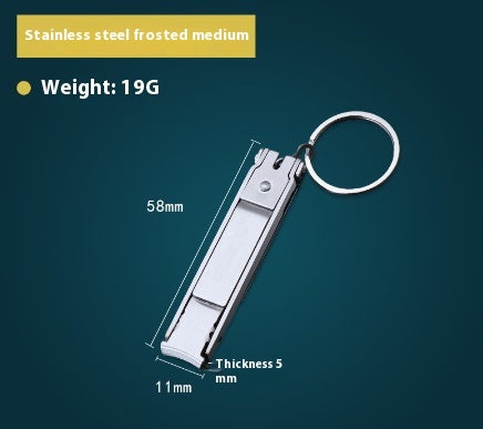 Multifunctional Foldable Nail Clippers Keychain Set - Portable 3-in-1